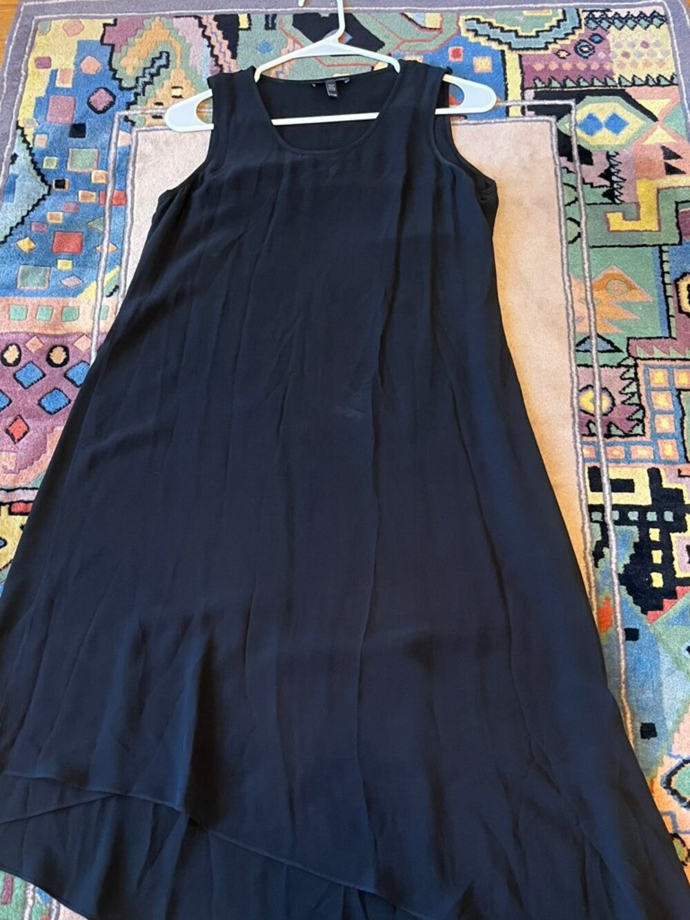 Eileen Fisher Silk Midi Asymetrical Cut